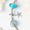 Sterling Silver Aqua Bubble Bead