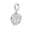 Sterling Silver CZ Sand Dollar Bead