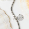 Sterling Silver CZ Sand Dollar Bead