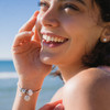Sterling Silver CZ Sand Dollar Bead