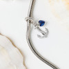 Sterling Silver CZ Sapphire Anchor Bead