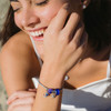Sterling Silver CZ Sapphire Anchor Bead