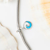 Sterling Silver Turquoise Wave Bead
