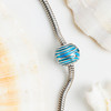 Sterling Silver Blue Enamel Bead