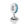 Sterling Silver Aqua Shell Pearl Bead