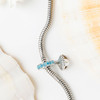 Sterling Silver Aqua Shell Pearl Bead