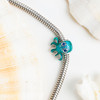 Sterling Silver CZ Enamel Octopus Bead