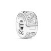 Sterling Silver CZ Stopper Bead