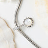 Sterling Silver CZ MOP Sun Bead