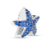 Sterling Silver CZ Sapphire Star Bead