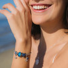 Sterling Silver CZ Sapphire Star Bead