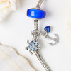 Sterling Silver CZ Sapphire Turtle Bead