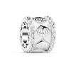 Sterling Silver CZ Shell Bead