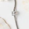 Sterling Silver CZ Shell Bead