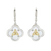 Sterling Silver Clover Trinity MOP Drop Earrings