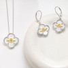Sterling Silver Clover Claddagh MOP necklace