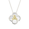 Sterling Silver Clover Trinity MOP necklace