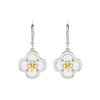Sterling Silver Clover Shamrock MOP Drop Earrings