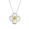 Sterling Silver Clover Shamrock MOP necklace