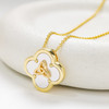 14kt Gold Vermeil Clover Trinity MOP Necklace