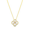 14kt Gold Vermeil Clover Trinity MOP Necklace