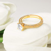 14kt Yellow Gold Lab Diamond Celtic Knot Engagement Ring