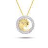 14K Gold Lab Diamond Wave Mini Necklace