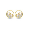 14K Gold Lab Diamond Mini Wave Stud Earrings