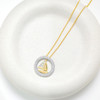 14K Gold Lab Diamond Sail Boat Mini Necklace
