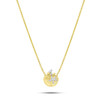 14K Gold Lab Diamond Mini Shell Necklace