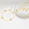14K Gold Lab Diamond Mini Wave Necklace