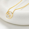 14K Gold Lab Diamond Mini Wave Necklace