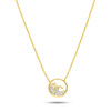 14K Gold Lab Diamond Mini Wave Necklace