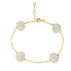 14K Gold Lab Diamond Mini Sand Dollar Bracelet