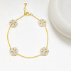 14K Gold Lab Diamond Mini Sand Dollar Bracelet