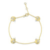 14K Gold Lab Diamond Mini Shell Bracelet