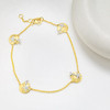 14K Gold Lab Diamond Mini Shell Bracelet