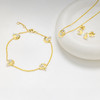 14K Gold Lab Diamond Mini Shell Bracelet