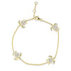 14K Gold Lab Diamond Mini Turtle Bracelet