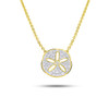 14K Gold Lab Diamond Mini Sand Dollar Necklace