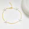 14K Gold Lab Diamond Mini Starifsh Bracelet