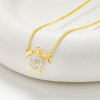14K Gold Lab Diamond Mini Turtle Necklace