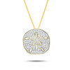 14K Gold Lab Diamond Sand Dollar Bold Necklace