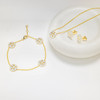 14K Gold Lab Diamond Mini Sand Dollar Stud Earrings