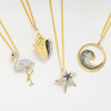 14K Gold Lab Diamond Flamingo Bold Necklace