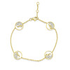 14K Gold Lab Diamond Mini Wave Bracelet