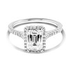 14kt White Gold Lab-Grown Diamond Cushion Halo Engagement Ring