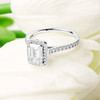 14kt White Gold Lab-Grown Diamond Cushion Halo Engagement Ring