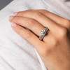 14kt White Gold Lab-Grown Diamond Celtic Knot Engagement Ring
