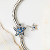 Sterling Silver Sapphire Starfish Dangle Charm